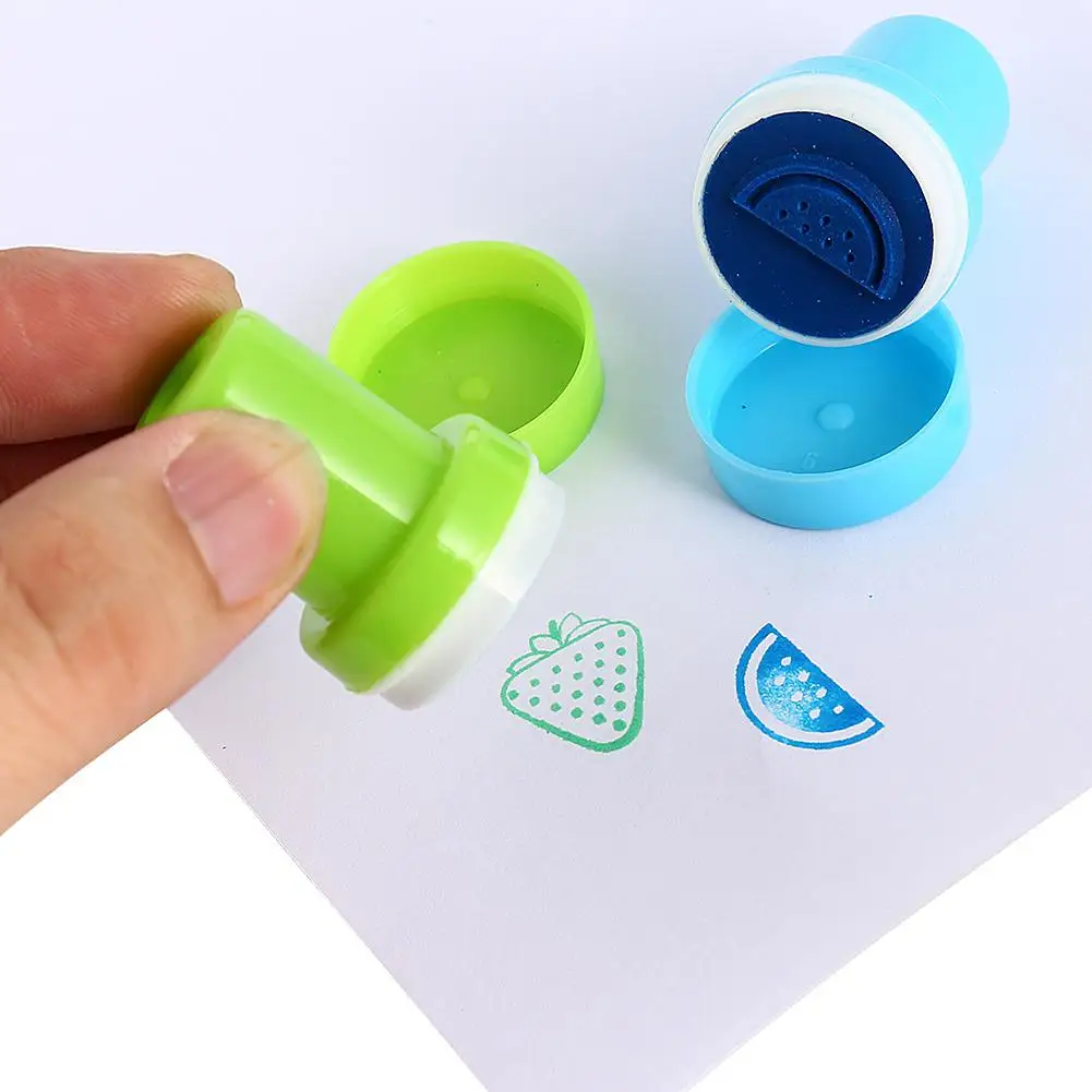 12 шт. маленькая фруктовая печать стемпер детская игрушка с цветной подарочной