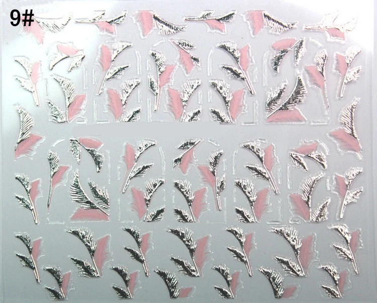 1 лист китайский стиль наклейки для дизайна ногтей аппликация 3D Переводные