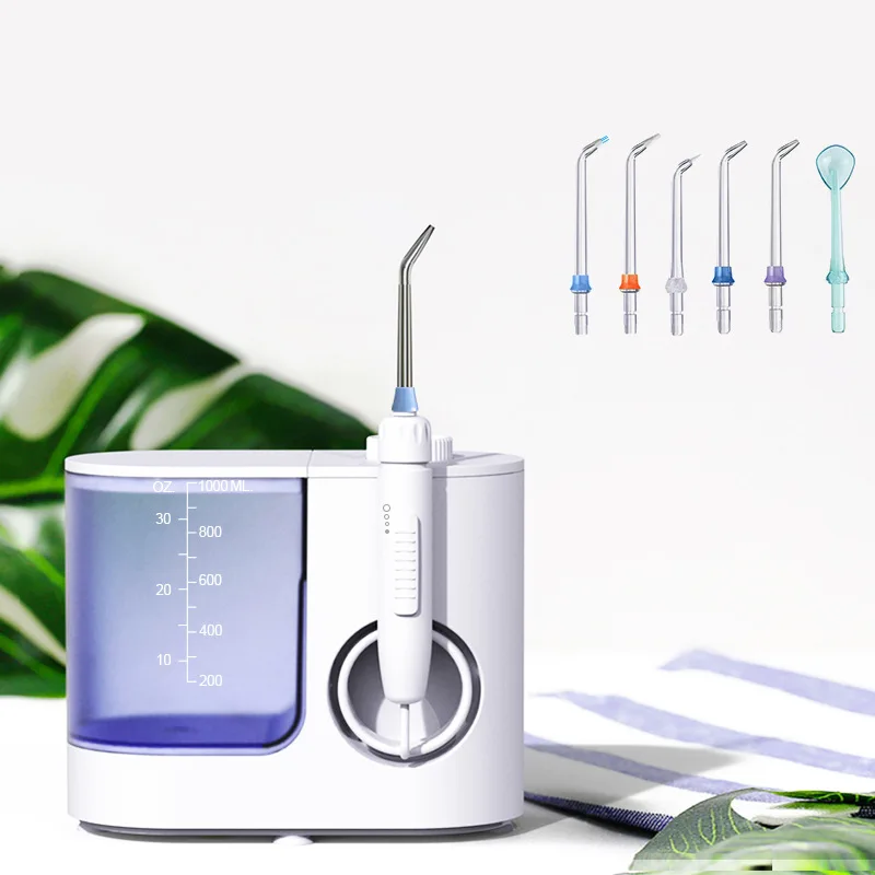 1000ml Oral Dental Scaler Portable Electric Oral Irrigator Water Jet Household Scaler Oral Rinse Scaler Water Flossing 3pcs Tip