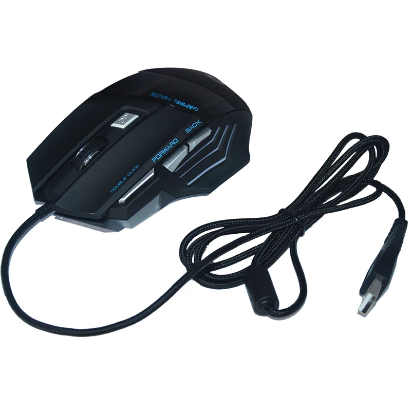 

USB 7 Buttons 2400 DPI Wired Computer Gaming Mouse Optical Ergonomic Rechargeable Mice For Pc Laptop Universal Mouse