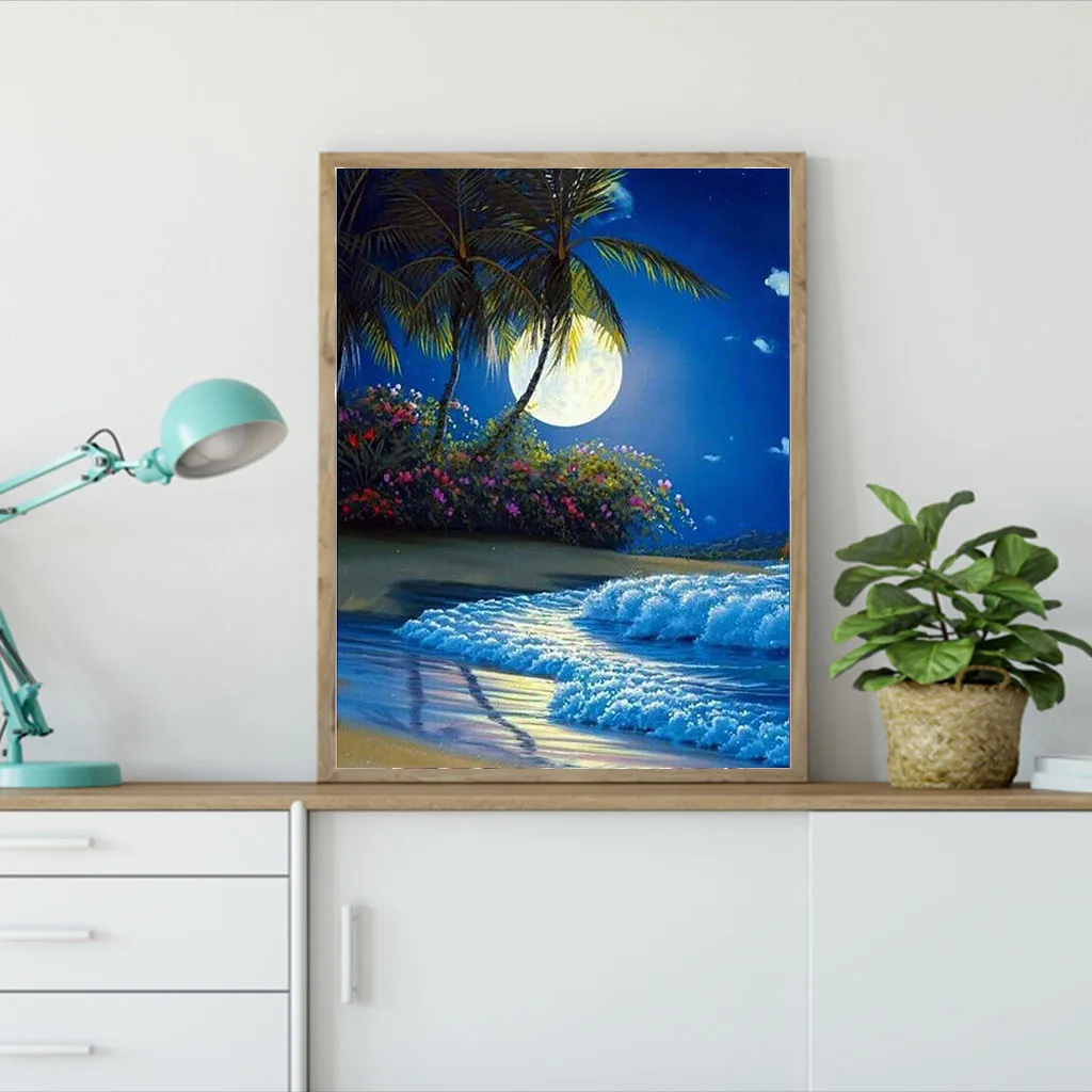 

5D Diamond Embroidery Sale Scenery Diamond Painting Full Round Landscape Seaside Rhinestones Cross Stitch Mosaic Home Decor