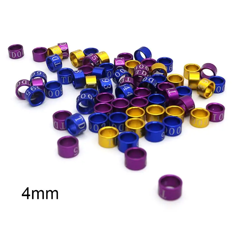 

50 Pcs Mix Color Bird Foot Ring Bands Clip on Leg Rings for Pigeon Dove Chicks Bantam Quail Lovebirds Finch Small Poultry