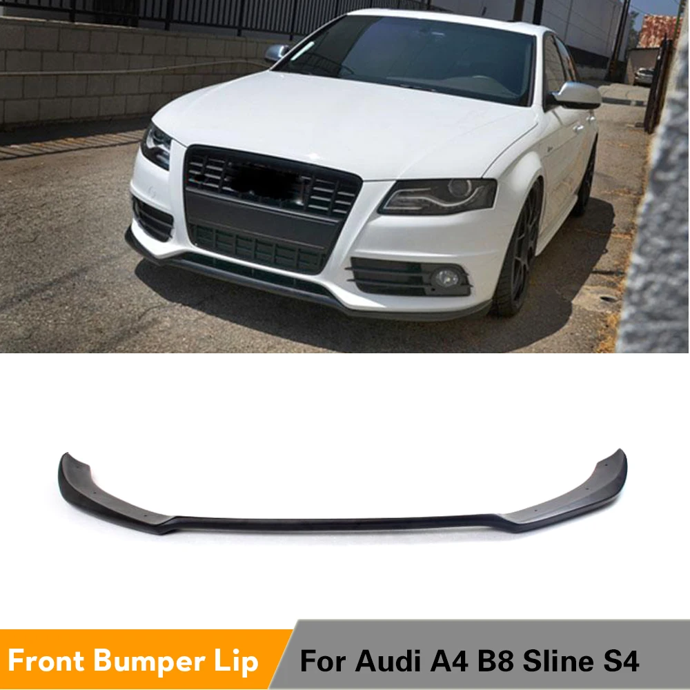 Передний спойлер разветвители фартук подбородка для Audi A4 B8 S4 Sline Бампер 2009 2012 Non