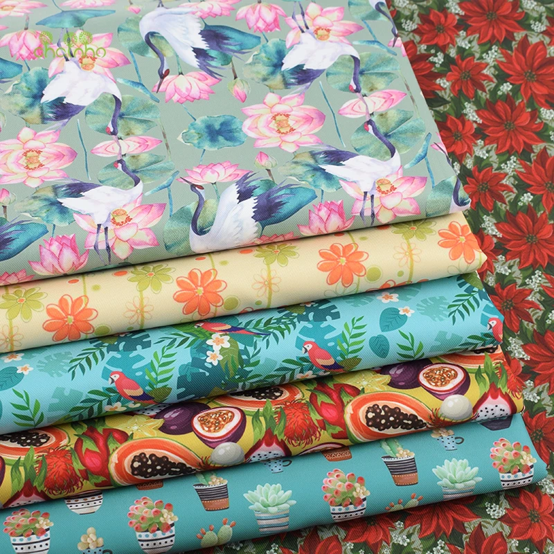 Chainho 6 дизайнов водонепроницаемая ткань с цифровой печатью серия цветов и