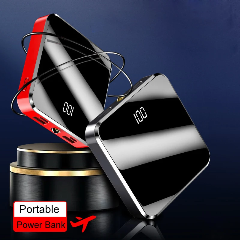 

Portable Charger Powerbank 20000mAh Slim Power bank Mobile Phone Powerbank Mini Bank Power For iphone 12 Huawei Mate40 Xiaomi