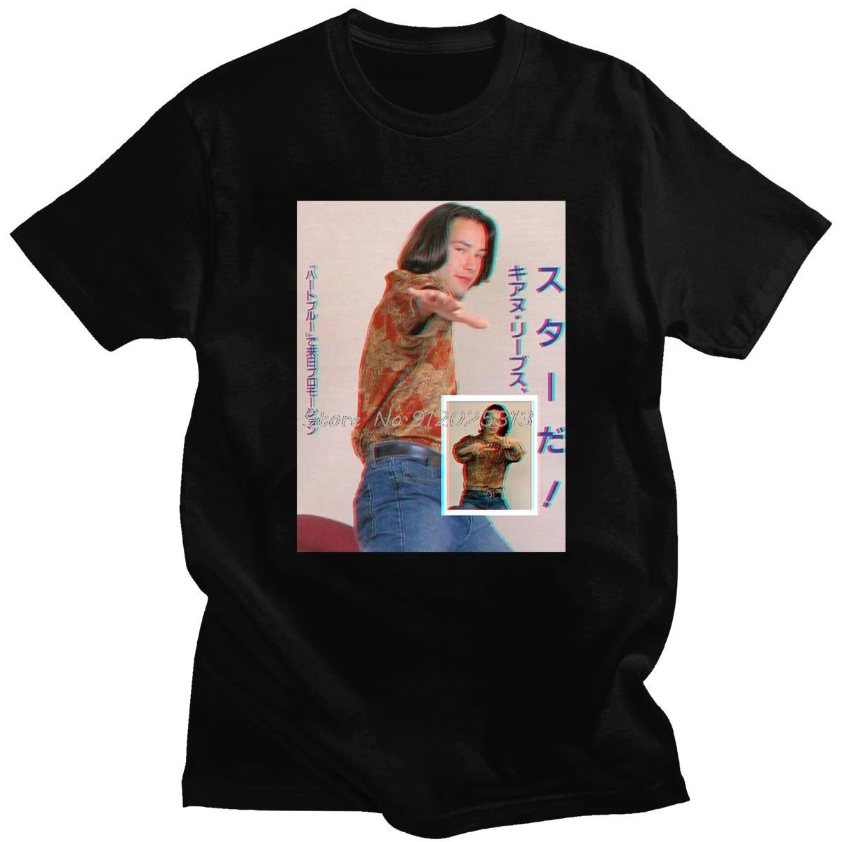 Breathable Tee Keanu Reeves Point Break Tshirts Surf Photo Soft Slim Fit T-shirt Youth Men Pattern Print Tshirt Summer New Style