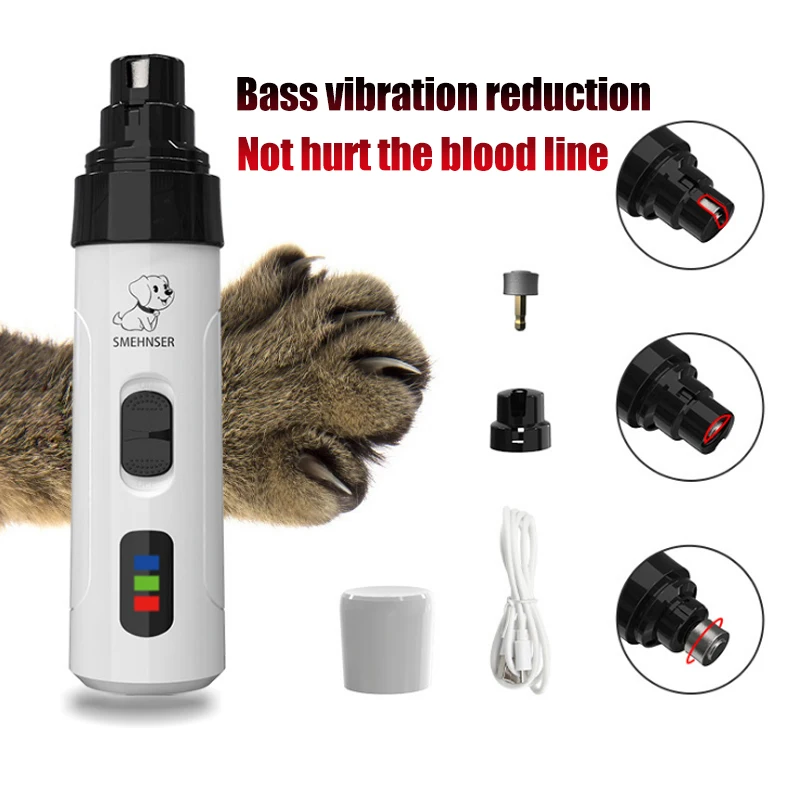 

Электрическая машинка для полировки когтей домашних животных, машинка для стрижки лап питомцев, машинка для полировки когтей для собак, щенков, кошек и кошек, в комплект не входит батарейка