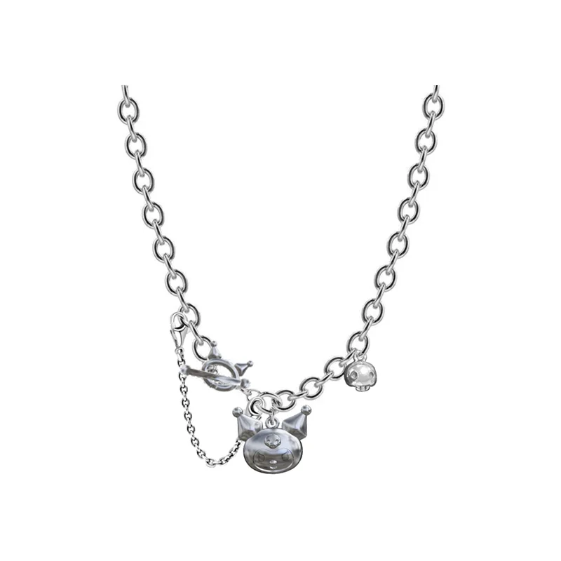 

Personalit Girl Luxury Jewelry Designer Necklace Cute Cartoon Character Black Beauty Little Devil Female Accessories Ladies Gift