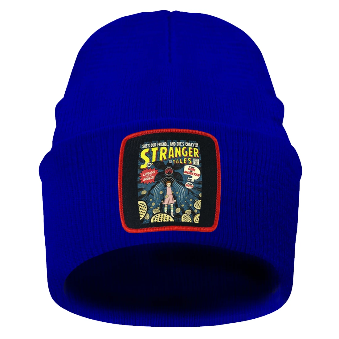 

Mans Stranger Things Print Harajuku Knitted Hats Casual Foldable Hedging Cap Unisex Outdoor Brimless Hat Warm Sport Beanie Caps