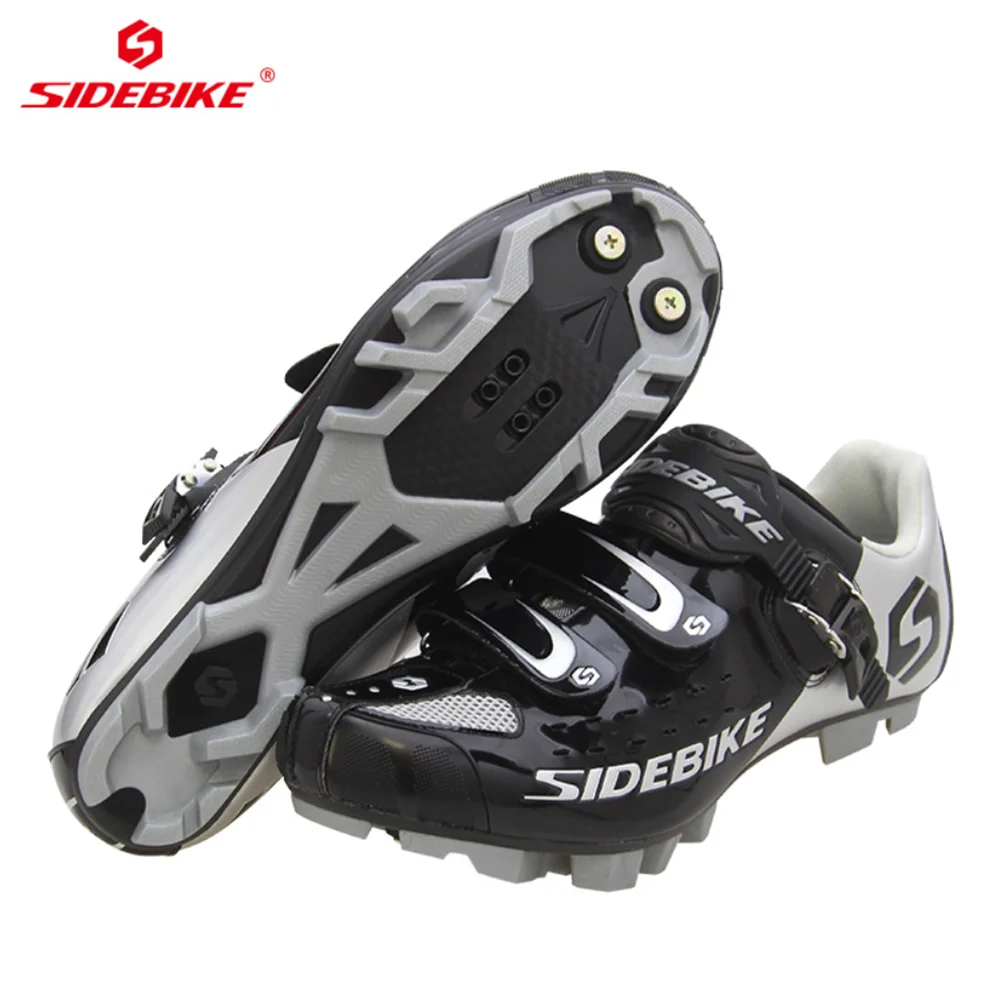 black Sidebike/Обувь для велоспорта MTB, профессиональная обувь для верховой езды с замком, износостойкая, противоскользящая, дышащая, для спорта на открытом воздухе, Мужская велосипедная обувь - Цвет: black