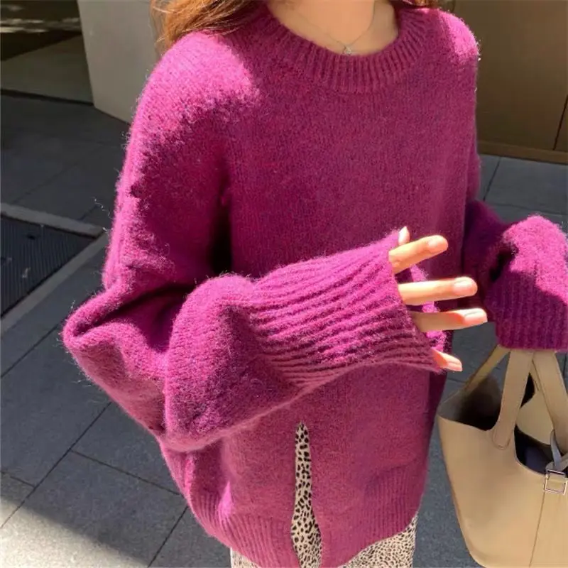 

2020 fall fashion Stylish Date Casual Warm Home Long Sleeve O-Neck Autumn Winter Women Knitted Sweater Street Pullover Daily N19