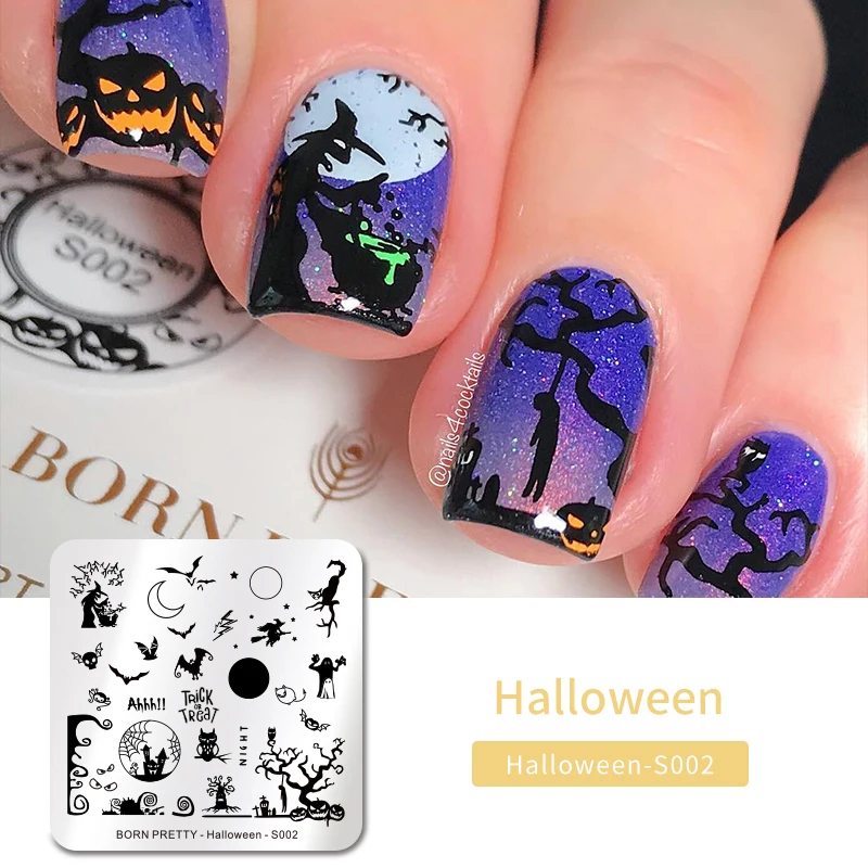 Halloween15 BORN PRETTY дизайн ногтей штамп штамповка шаблон цветок геометрии любовь DIY маникюр изображение пластины из нержавеющей стали дизайн ногтей трафарет - Цвет: Halloween15