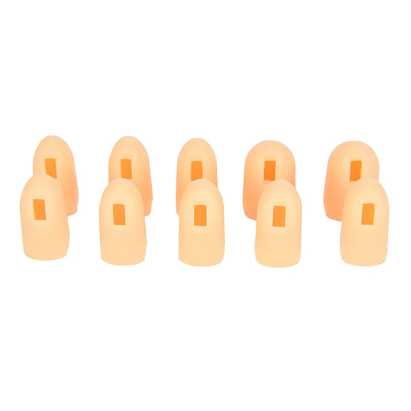 skin 10 шт./компл. практики нейл-арта ручной зажим для пальца с силиконовой крышкой поддельные ручной замены палец Запчасти кожа Коричневая Цвета - Цвет: skin