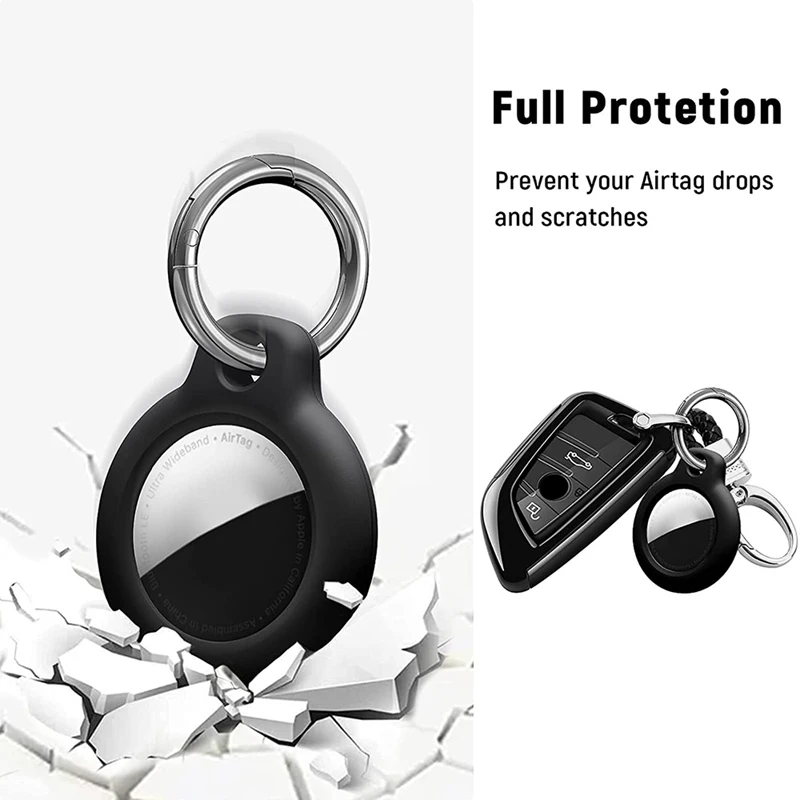 4 Pack Silicone Case Compatible with Protective Cover Accessory for AirTags Air Tag Keychain | Компьютеры и офис