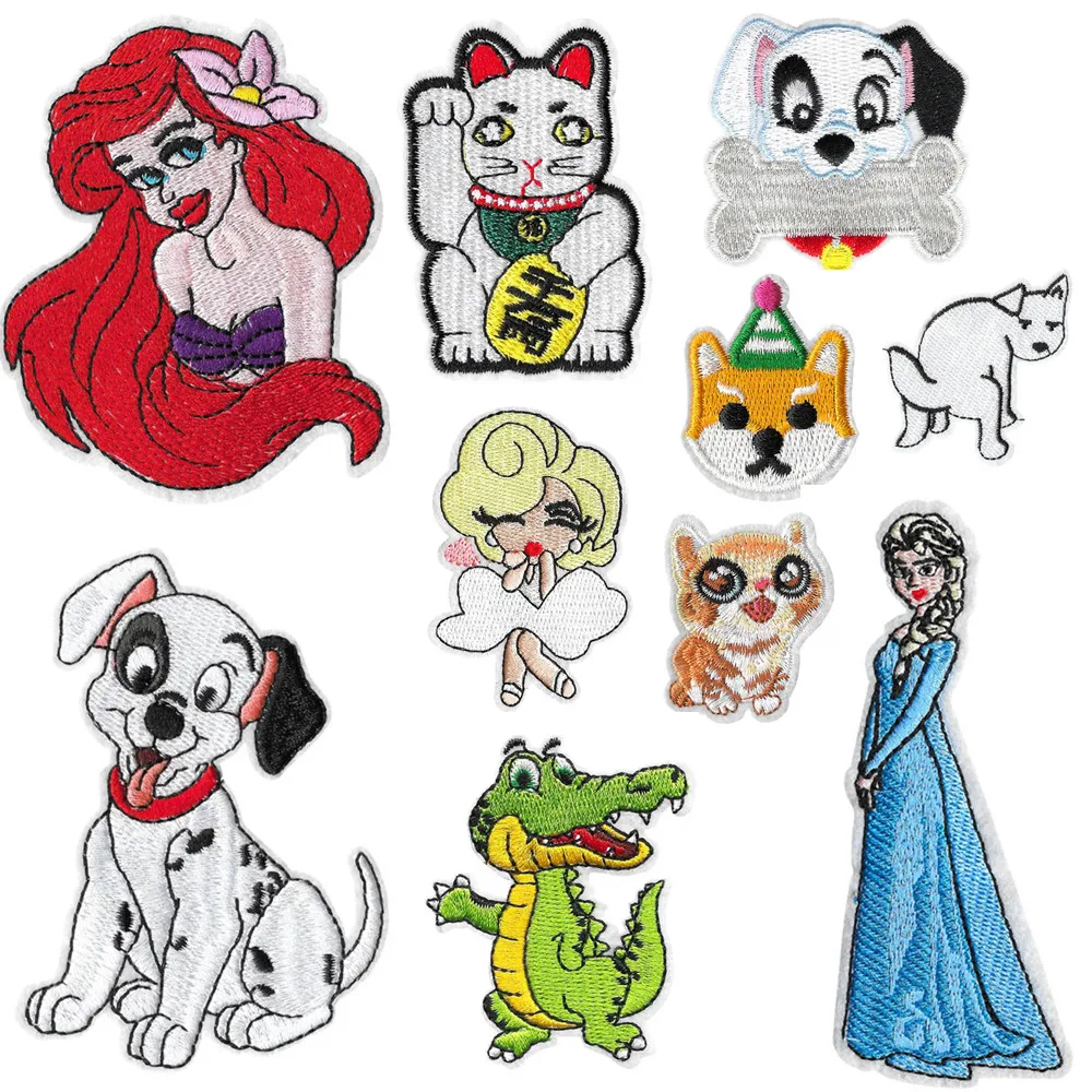 Нашивка с изображением милой собаки русалки динозавра нашивки для детской