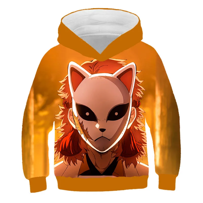 Demon Slayer 3D baby boy clothes hoodies for teen girls off white kimetsu no yaiba Harajuku Ghost Blade boys Streetwear | Детская одежда