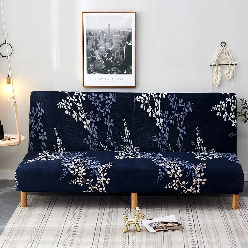 Universal Size Sofa Bed Cover Armless Elastic Couch Covers Folding Seat Slipcover Washable Stretch Covers Cheap Home Hotel - Цвет: 20