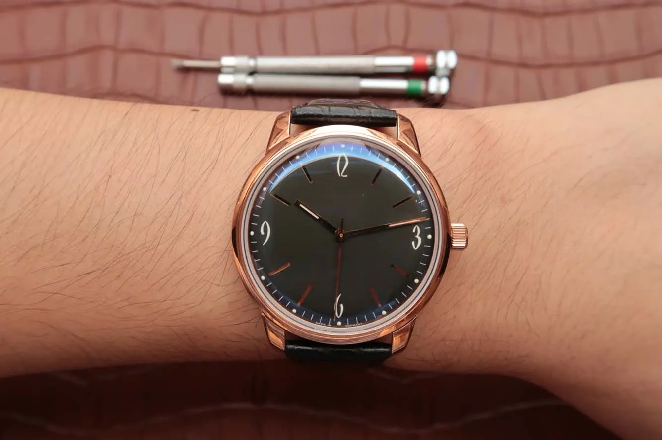 

FK factory replica Glshu orgin 1-39-52-02-01-04 men's rose gold black mechanical watch