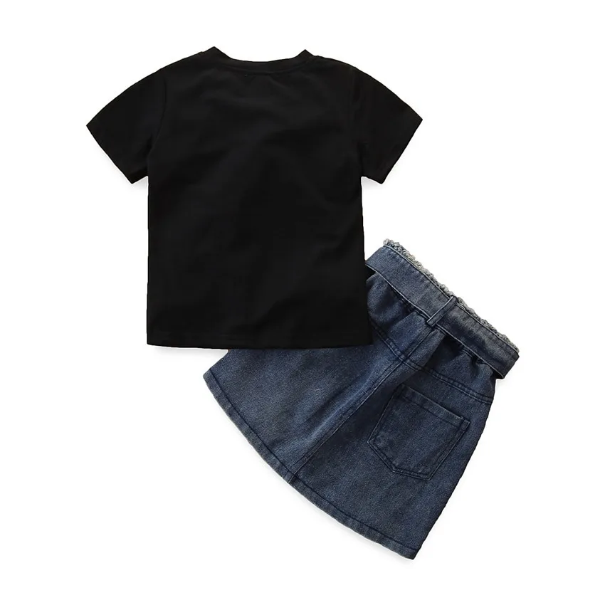 Новый летний комплект детской одежды одежда для малышей маленьких девочек