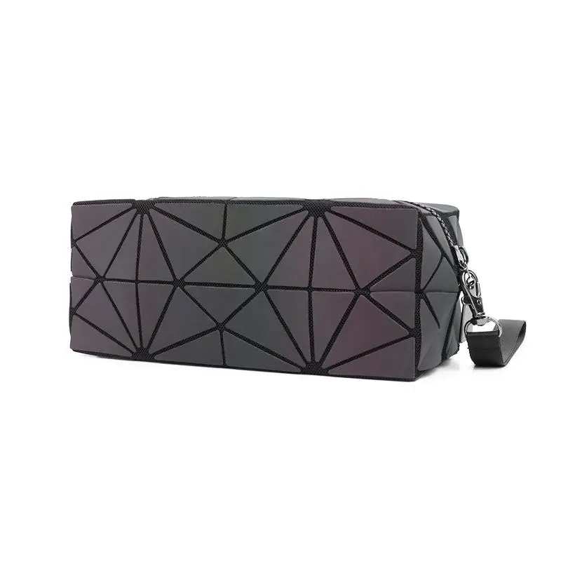 

Foldable Rhombic Luminous PU Cosmetic Bag Women Fashion Makeup Organizer Bag Travel Toiletry Bag Cosmetics Makeup Pouch Bolsa