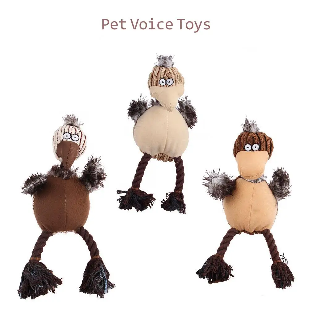 New Dog Toy Pet Plush Molar Bite Resistant Decompression Decompression Vocal Dog Toy Cartoon Bird Pet Vocal Training Plush Toy
