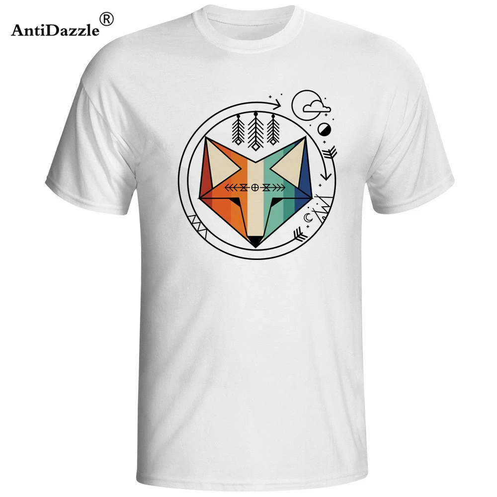 Мужская хлопковая футболка с цветными геометрическими рисунками из натуральной