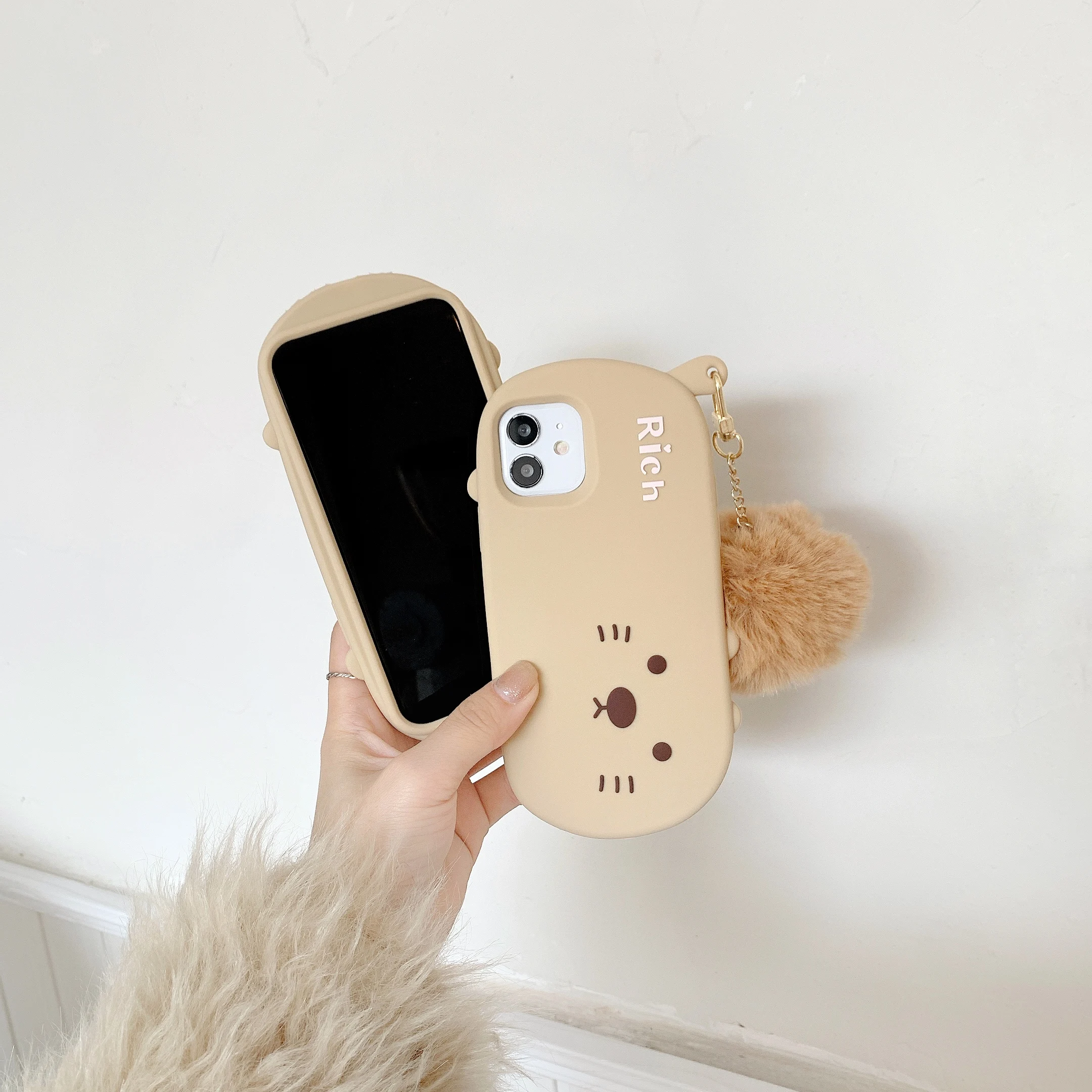 3D милый мультяшный чехол для телефона с рисунком котенка iPhone 13 12 Mini 11 Pro XS Max XR