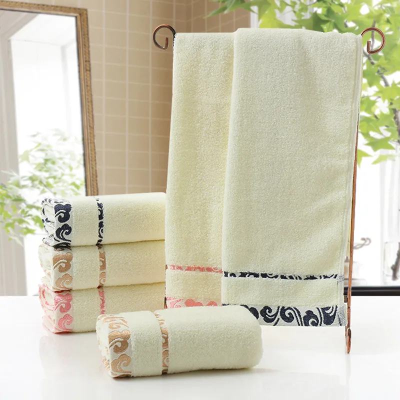 

3pcs Bath Towels 100% Cotton Face Towel Available Cotton Fiber Natural Eco-friendly Embroidered Bath Towel