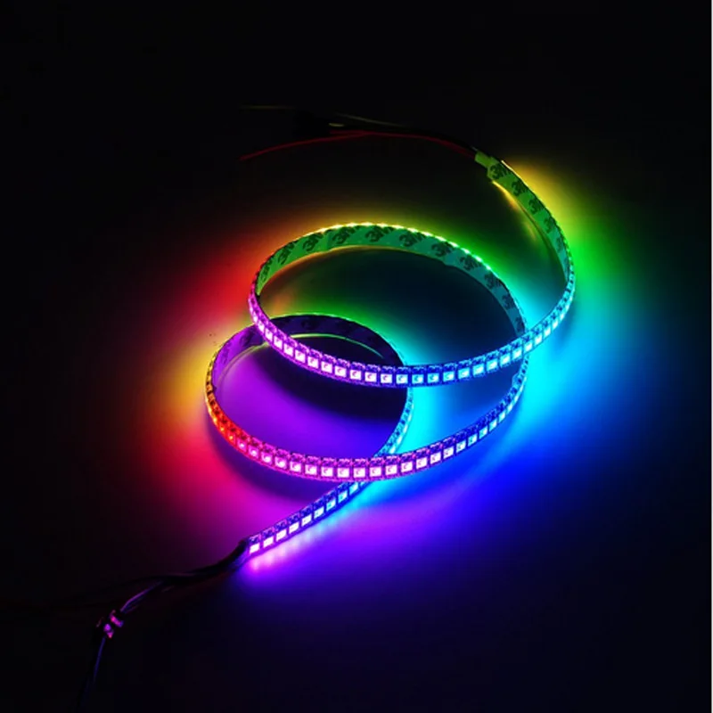Индивидуально Адресуемая умная RGB Светодиодная лента WS2812B 2812b 1 м 2 5 В светодиодная