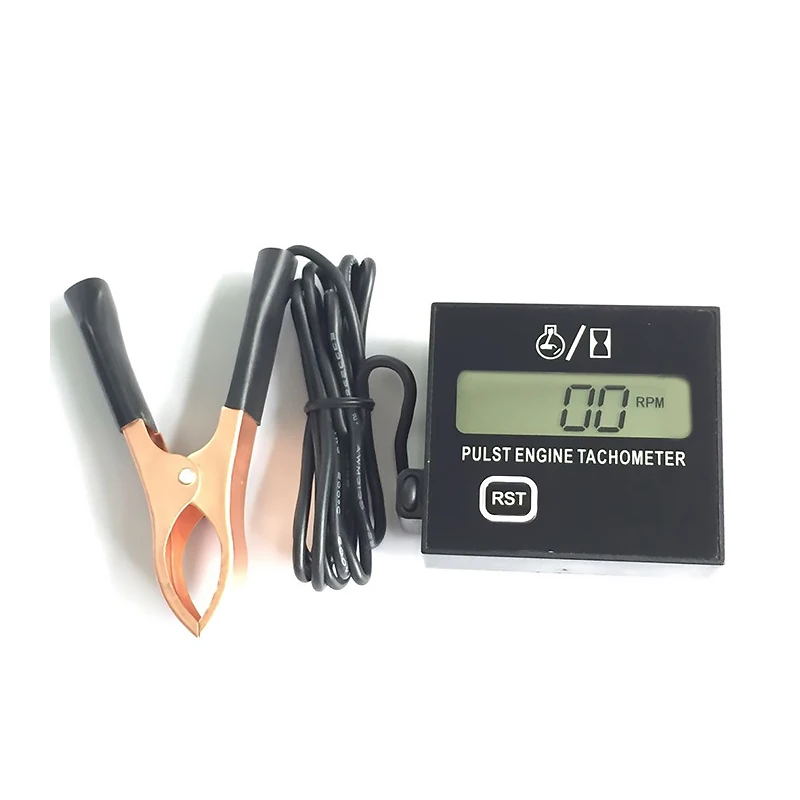 Digital Display Induction Pulse Speed Tachometer Gasoline Engine Lawn Mower Tachometer Chain Saw High Tachometer