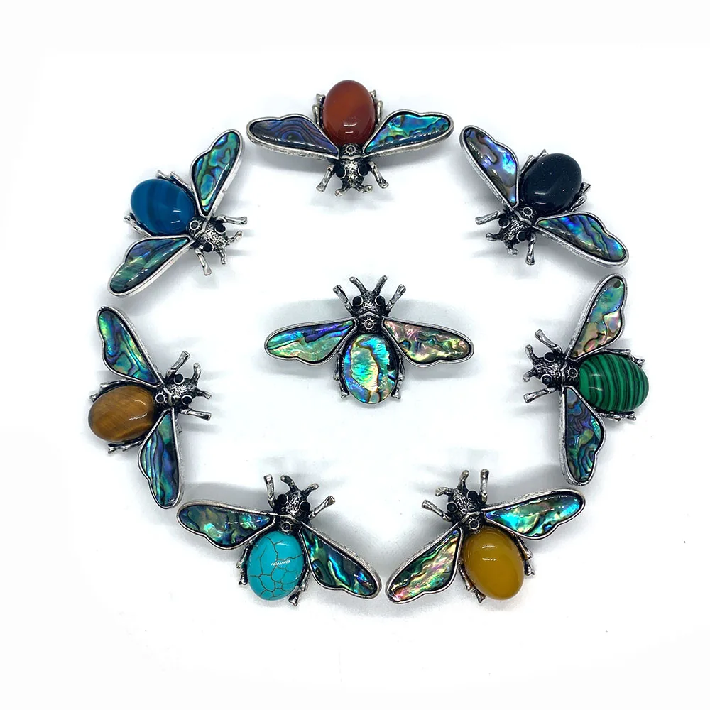 

Natural Abalone Shell Necklace Pendant Retro Color Brooch Pendant Suitable for Jewelry Making Accessories DIY Handmade Crafts