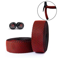 pu leather bar strap new product road handlebar strap honeycomb curved handle breathable bicycle wrap handlebar tape