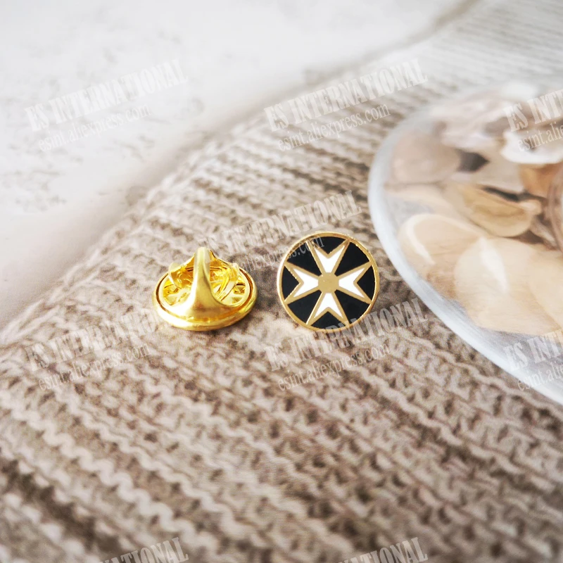 Масонские булавки для лацканов Значки маскарада черный крест рыцари Templar орден