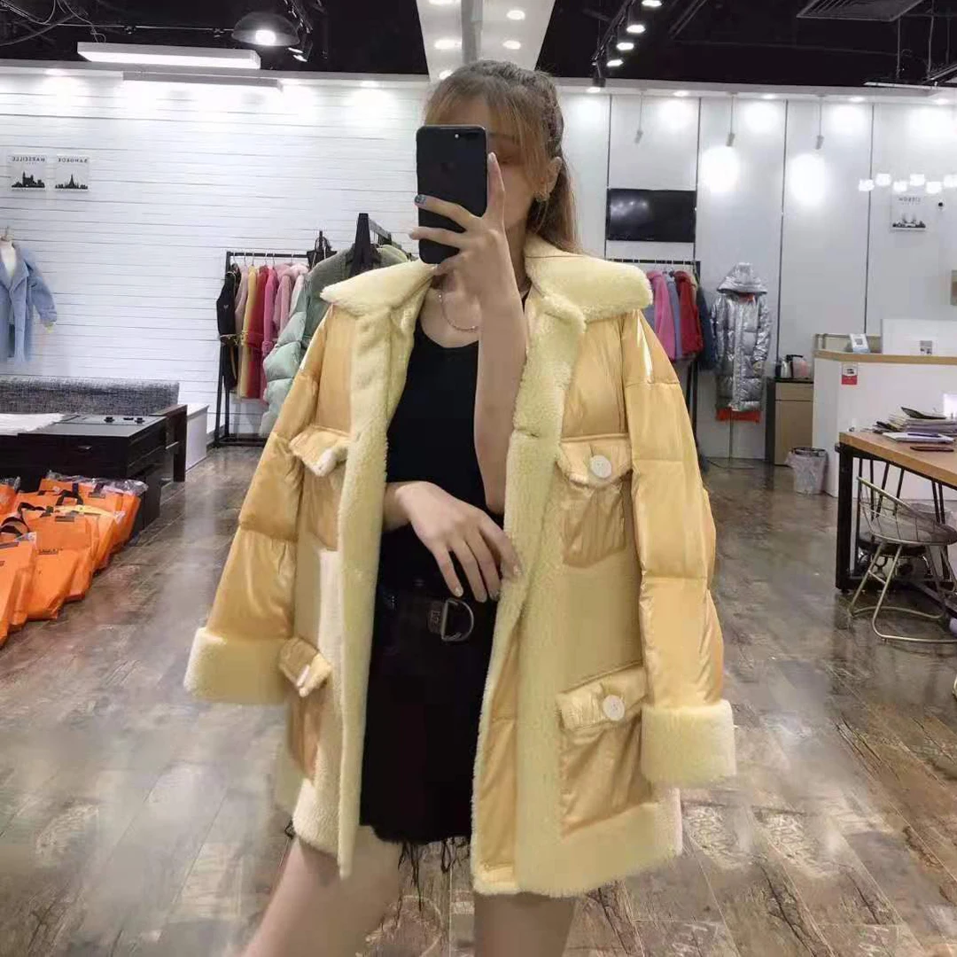 Abrigos mujer invierno, зимнее пальто для женщин, 90% белый пуховик из утиного пуха, пэтчворк, искусственный мех, настоящая цена, парка, плюс размер, одежда