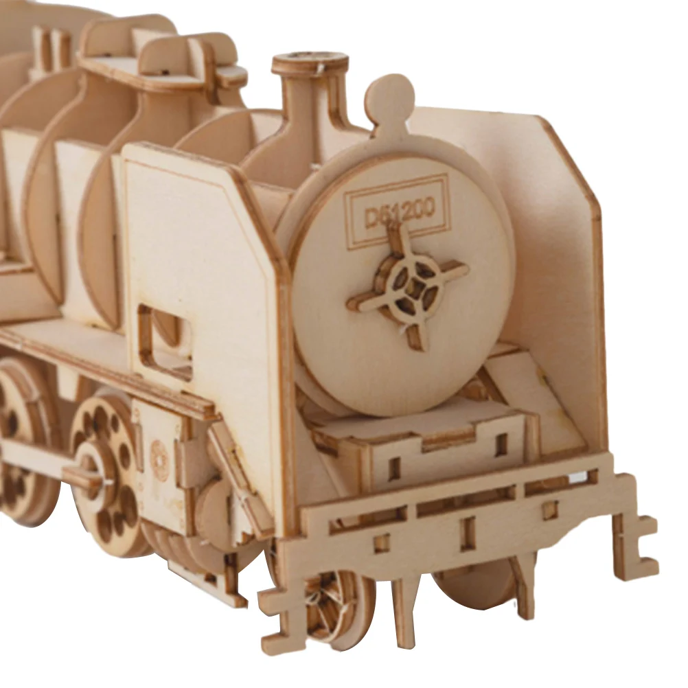 3D стерео паровоз поезд DIY игрушечная деревянная головоломка игрушка сборки