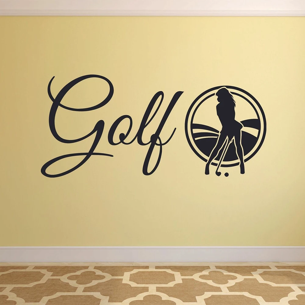 Наклейки на стены для гольфа сексуальная леди девушка игрок в гольф отдыха спорт