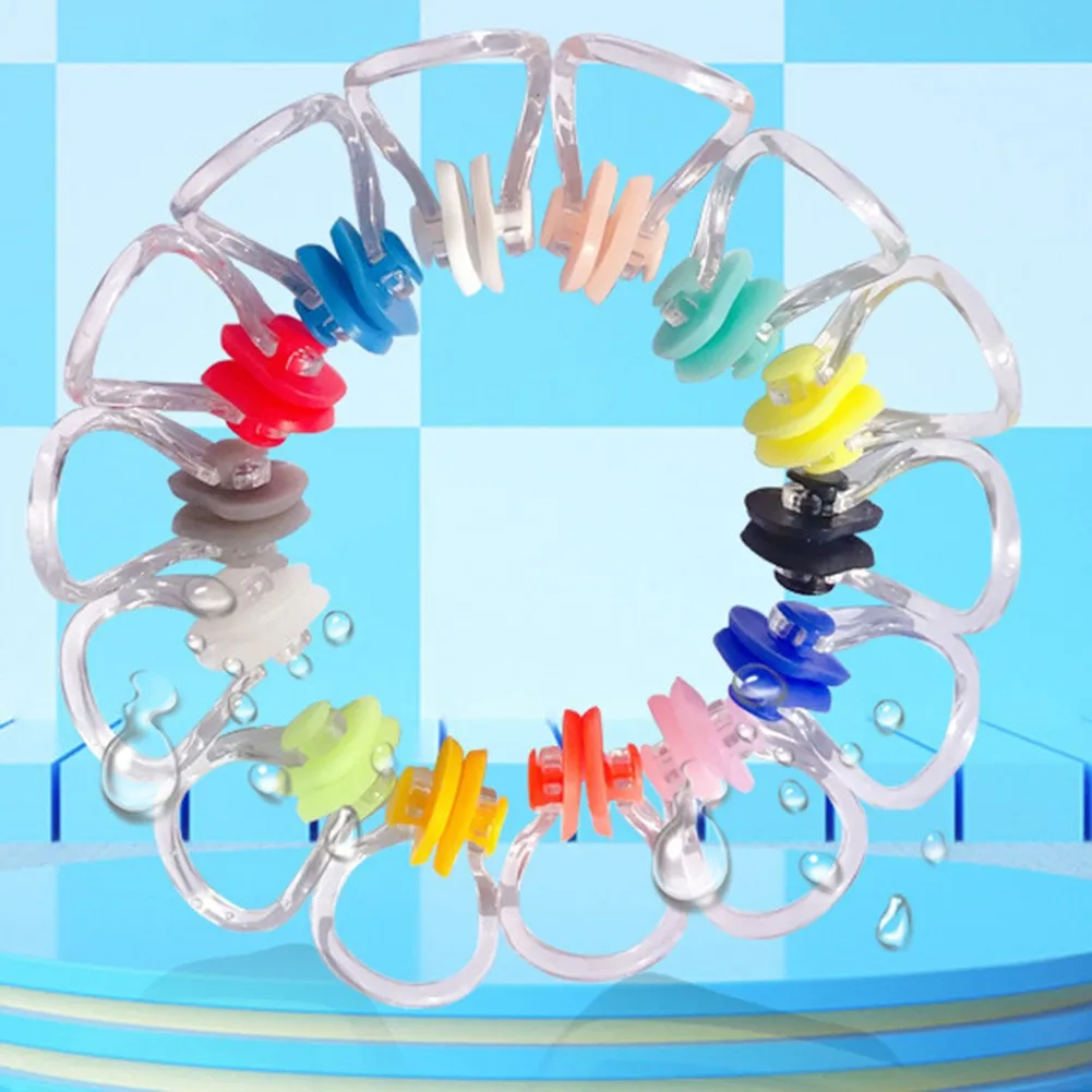 

10 PCS Soft Swimming Diving Supplies Soft Waterproof Swimming Ear Plugs Nose Clip Box Protection Against Water Protection Plugs