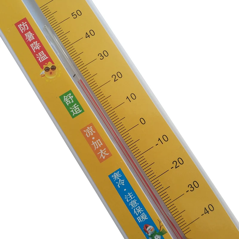 

Vertical Wall Plastic Thermometer Temperature Gauge For Indoor Outdoor Use No Battery And Power Needed Color Cartoon Ermometer-1