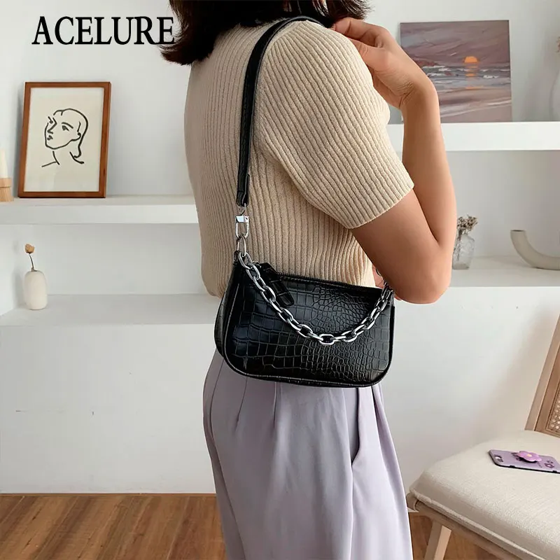 

ACELURE Solid Color Soft PU Leather Ladies Hand Bag for Women Shoulder Crossbody Bag Luxury Small Handbag Messenger Bag Mochilas