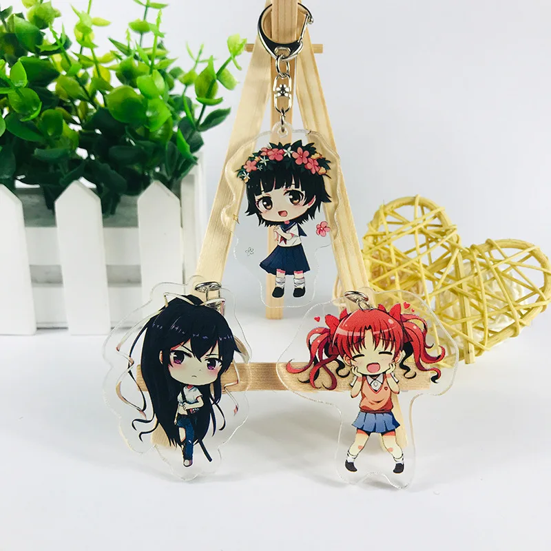 Брелки для ключей из аниме Toaru Kagaku без железного оружия акриловые Подвески Мисака