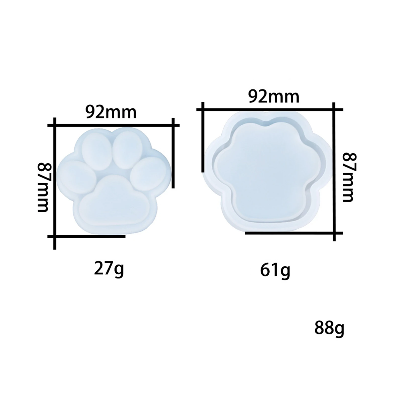 

Cute Cat Claws Storage Box Epoxy Resin Mold Storage Soap And Jewelry Box Silicone Mold