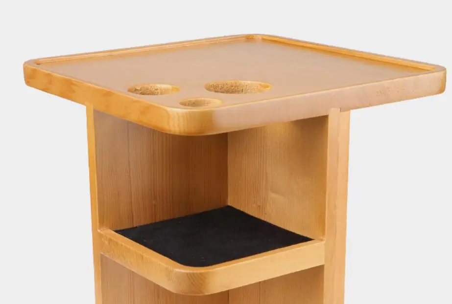 

360 degree rotation cosmetic storage box simple dresser desktop wooden skin care products shelf gift