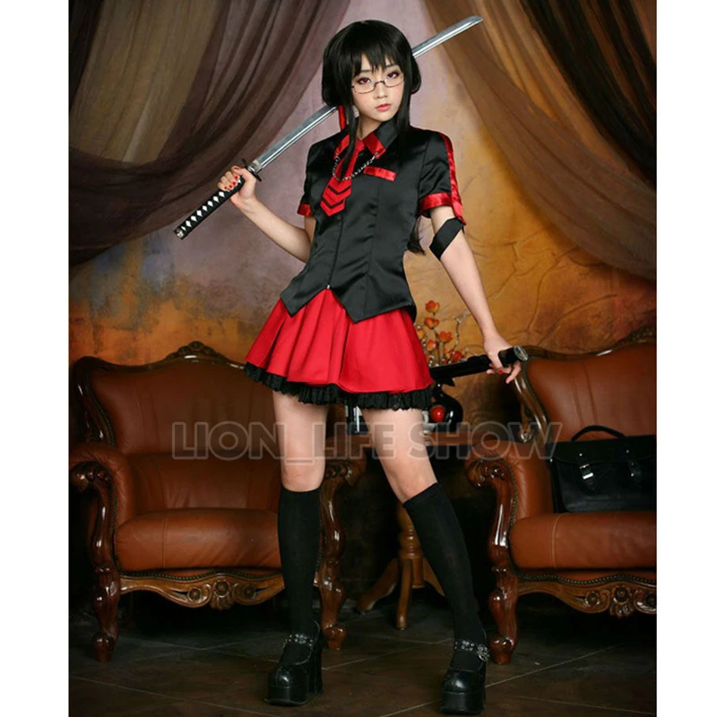Костюм для косплея аниме кровь C Kisaragi Saya сексуальный женский костюм Хэллоуина