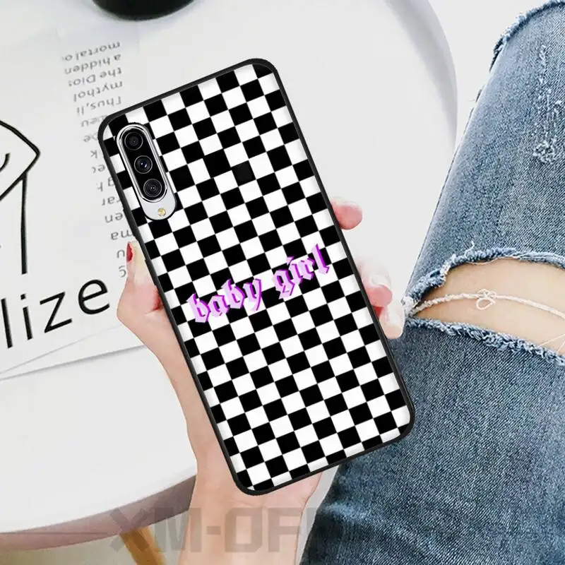 BaweiTE Lattice Stripe Alphabet fashion DIY Luxury Phone Case For Samsung A10 20 30 40 50 70 10S 20S 2 Core C8 A30S A50S | Мобильные