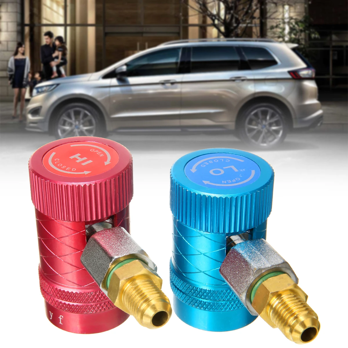 2pcs R1234yf быстрый соединитель Mayitr A/C Регулируемый быстрый соединитель Адаптер для авто кондиционера инструмент