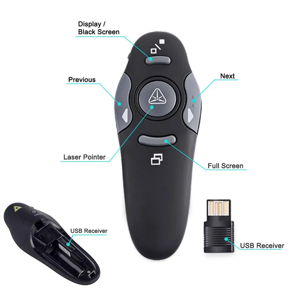 PPT Laser Pointer Slide Presenter Red Light High Power Lazer Wireless USB Pen Beam For Teacher |