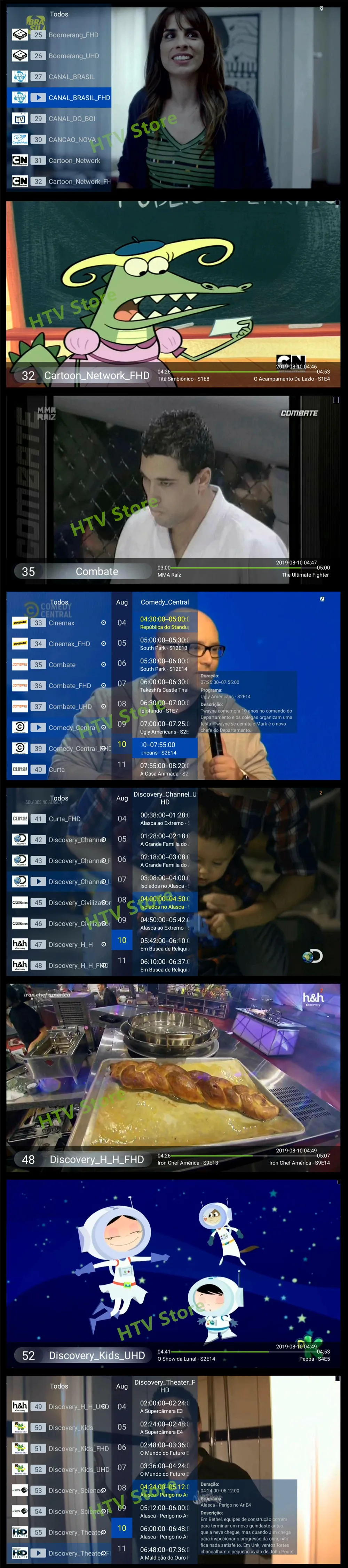 Ai tak pro 1 коробка HTV B tv B9 BOX Бразилия IP tv Android box 4K бразильские Бесплатные Каналы подписка с VOD воспроизведения и Live