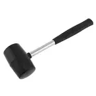 Черный резиновый неэластичный плиточный молоток с круглой головкой и нескользящей ручкой ручной инструмент сделай сам