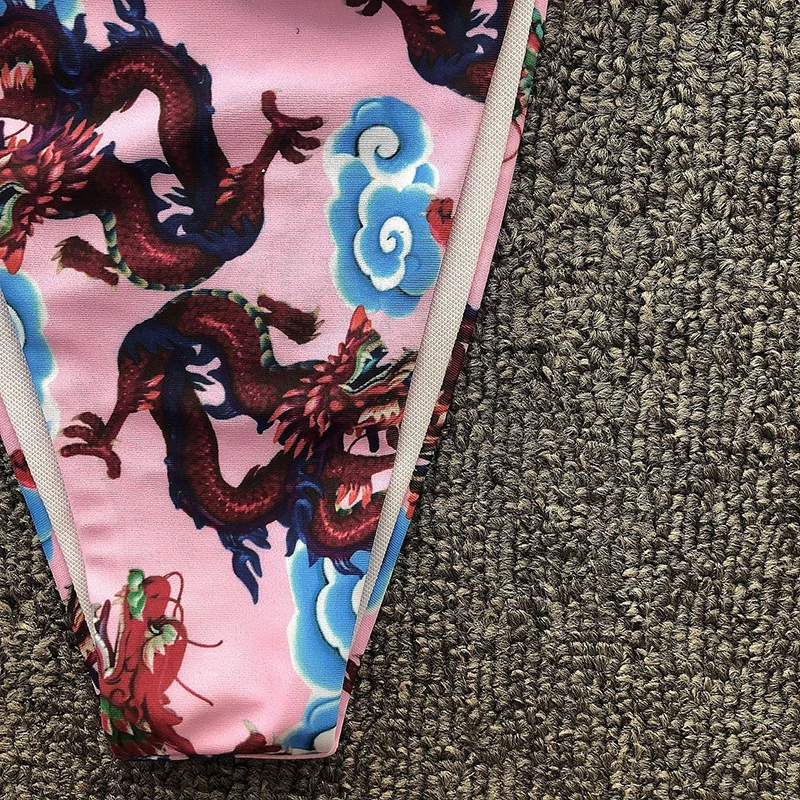 

Print Halter Bikini Women 2020 Sexy Swimwear Push Up Swimsuit Bandage Bikinis Brazilian Set Low Waist Swimming Suit Beach Wear