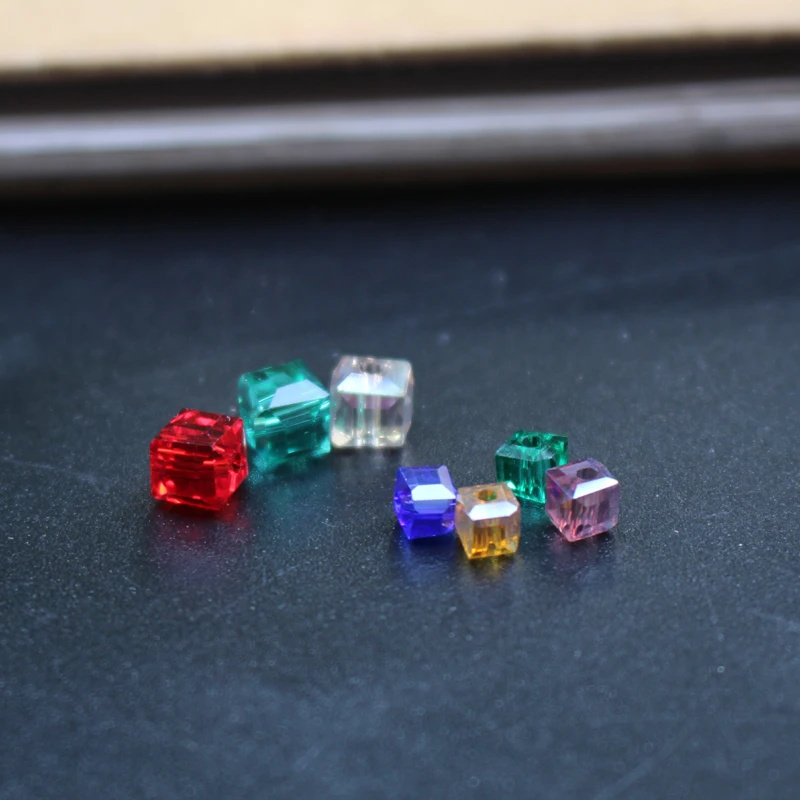 100 шт. бусины квадратной формы 4 мм 6 | Украшения и аксессуары